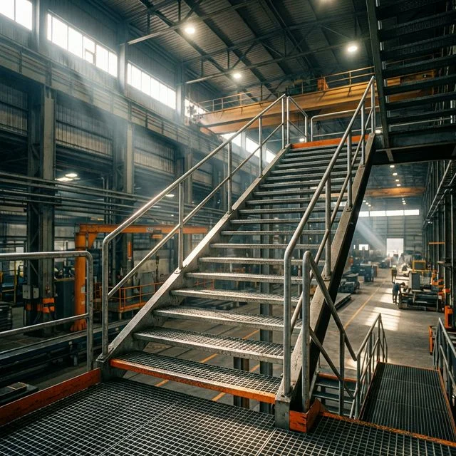 Escalera Industrial con Tramex